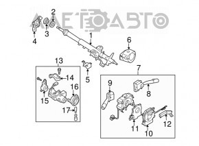 Cadrul coloanei de direcție gri pentru Subaru B9 Tribeca