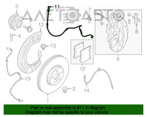 Senor de uzură a placuțelor de frână față dreapta pentru BMW X3 G01 18- nou original OEM