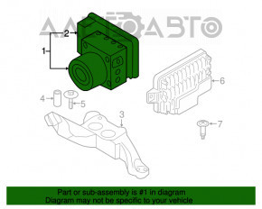 ABS ABS BMW X1 F48 16-18 pentru controlul de croazieră adaptiv