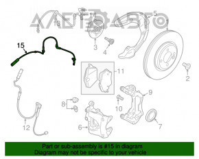 Senzor ABS dreapta față pentru BMW X1 F48 16-18