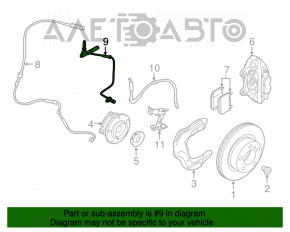 Senzor ABS față stânga BMW 3 F30 12-18 RWD pentru controlul de croazieră adaptiv.