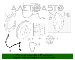 Senzor ABS față stânga BMW 5 G30 17-23 RWD