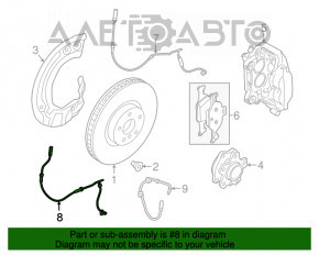 Senzor ABS față stânga BMW 5 G30 17-23 AWD