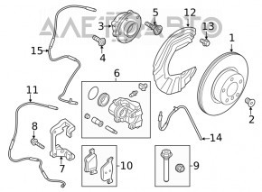 Senzor ABS frontal stânga BMW X3 G01 18-