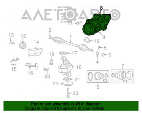 Diferențialul spate reductor pentru Jeep Compass 11-16 2.4 off road