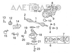 Diferențialul spate reductor pentru Jeep Compass 11-16 2.4 off road