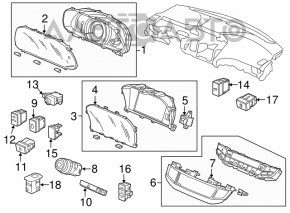 Butonul de dezactivare a stabilizării pentru Honda HR-V 16-17