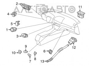 Кнопка кругового обзора и отключения стабилизации Honda Accord 18-22