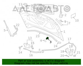 Bara de protecție a capotei dreapta pentru VW Tiguan 18 - exterior