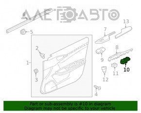 Controlul geamului electric din față, stânga, Honda Insight 19-22