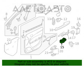 Controlul geamului electric din față, stânga, pentru Acura MDX 14-20, negru, 4 auto.