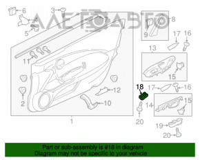 Controlul geamului electric din partea dreapta față a Honda CRZ 11-16