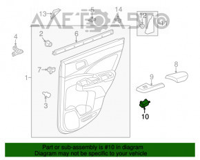 Controlul geamului electric din spate, stânga, Honda CRV 12-16