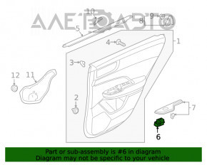 Controlul geamului electric din spate dreapta Honda Clarity 18-21 SUA