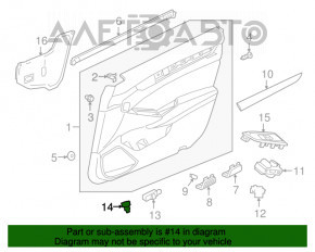 Butonul de deschidere a portbagajului pentru Honda Accord 18-22, interior, negru.