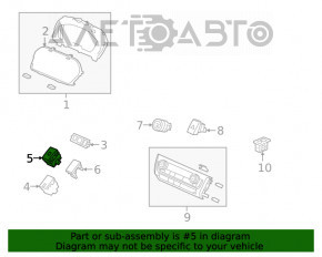 Butonul de deschidere a capacului rezervorului de combustibil al modelului Honda Insight 19-22.