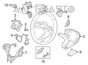 Butoanele de control de pe volanul Acura MDX 14-16