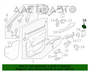 Кнопки памяти сиденья переднего левого Acura MDX 14-20 Б/У оригинал