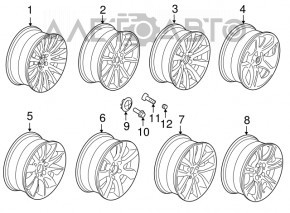 Roată de 18 inch R18, stilul 364, BMW 5 F10 09-17, 8x18, stânga