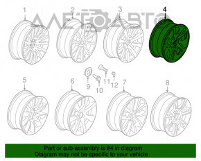 Roată de 18 inch, stil 364, BMW 5 F10 09-17, 8x18, dreapta