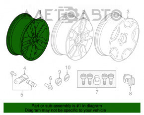 Roată de 17 inch R124 styling Mini Cooper Countryman R60 10-16