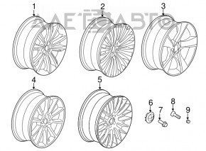 Диск колесный R20 281 стиль BMW 5 F10 09-17 8.5x20