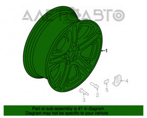 Roată de 18 inch pentru BMW X3 F25 11-17, stil 307, cu jantă ușoară.