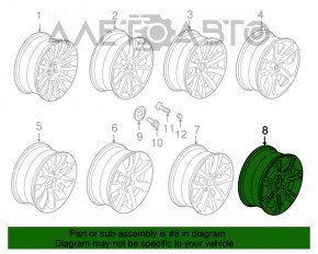 Roată de 18 inch, stil BMW 5 F10 09-17, 9x18