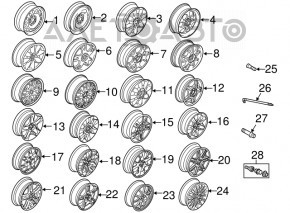 Болт колесный d17 M12x1.5 BMW 335i e92 07-13