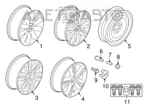 Болт колесный d17 M14x1.25 Mini Cooper Clubman R55 07-14