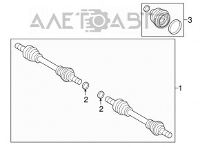 Ax cu roți spate dreapta pentru Volvo XC90 16-22 T5, T6 AWD