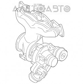 Турбина в сборе с коллектором Volvo XC90 16-22 T6, T8