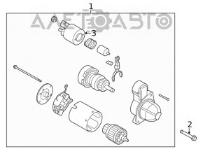 Стартер Hyundai Santa FE 19-20 2.0, 2.4