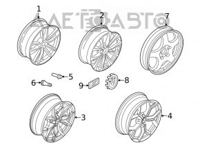 Roată de 19 inch pentru BMW X3 G01 18-21, cu jantă ușoară