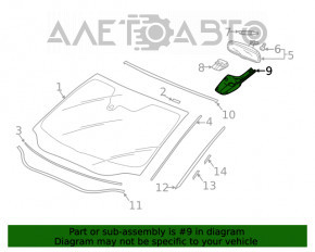 Capacul camerei frontale Honda Clarity 18-21 SUA negru