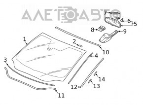 Capacul camerei frontale Honda Clarity 18-21 SUA negru