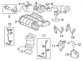 Sonda lambda frontală secundară pentru Acura MDX 14-20