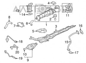 Лямбда-зонд второй Honda HR-V 16-22