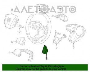 Butonul de control de pe volanul drept al Honda Civic X FC 19-21 pentru controlul de croazieră adaptiv.