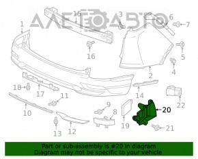 Кронштейн датчика слепых зон BSM правый Honda CRV 17-22