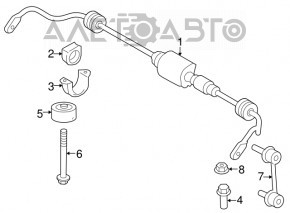 Bara de stabilizare spate dreapta pentru BMW 5 F10 11-16 cu reglare de rigiditate.