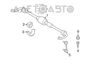 Stabilizator spate pentru BMW 5 F10 11-16 cu reglare a rigidității.