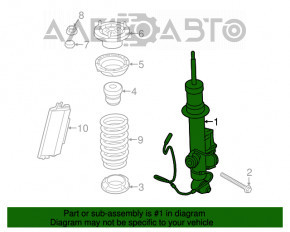 Suport amortizor asamblat spate stânga BMW 5 F10 11-16 electric.