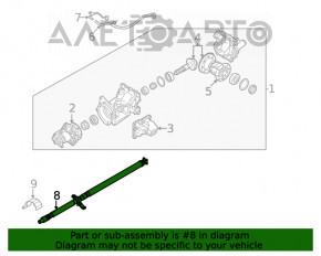 Карданный вал кардан Nissan Rogue 21-22 2.5 AWD