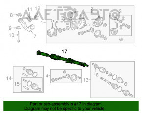 Arborele cardanic al cardanului Toyota Highlander 14-19 3.5 ruginit.