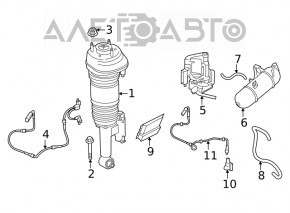 Cablaj amortizor de aer, spate dreapta BMW 7 G11 G12 16-22