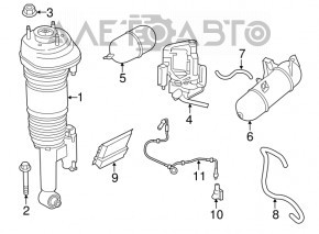 Пневмоамортизатор задний правый BMW 7 G11 G12 16-22 OEM