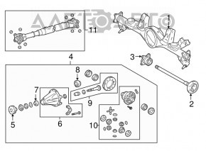 Arborele cardanic spate pentru Lexus GX470 03-09