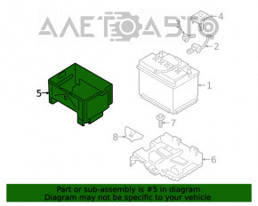 Capacul bateriei Kia Forte 4d 14-16 pre-restilizare