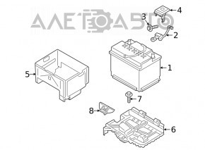 Capacul bateriei Kia Forte 4d 14-16 pre-restilizare